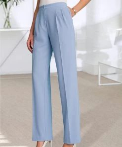 Wide-Leg Crêpe Trousers -Damart shop 12342 08078 F 1 HD 3