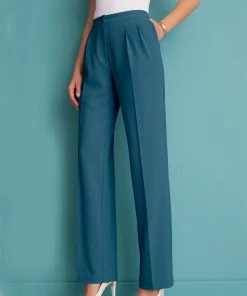 Wide-Leg Crêpe Trousers -Damart shop 12342 08210 F 1 HD 3