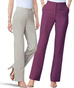 Pack Of 2 Tailored Trousers 21 Pack Of 2 Tailored Trousers -Damart shop 15390 07060 F 1 HD 3