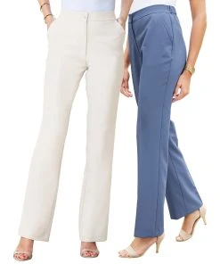 Pack Of 2 Tailored Trousers 24 Pack Of 2 Tailored Trousers -Damart shop 15390 08030 F 1 HD 3