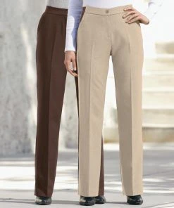 Pack Of 2 Tailored Trousers 30 Pack Of 2 Tailored Trousers -Damart shop 15390 10076 F 1 HD 3