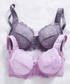 Pack Of 2 Underwired Lacy Bras -Damart shop 20111 07026 D 1 HD 3