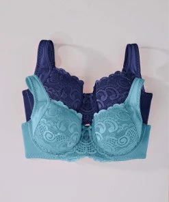 Pack Of 2 Underwired Lacy Bras -Damart shop 20111 23227 D 2 HD 3