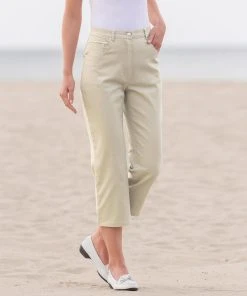 Ladies Cotton Stretch Cropped Trousers 38 Ladies Cotton Stretch Cropped Trousers -Damart shop 22108 02090 F 1 HD 3
