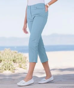 Ladies Cotton Stretch Cropped Trousers 34 Ladies Cotton Stretch Cropped Trousers -Damart shop 22108 08020 F 1 HD 3