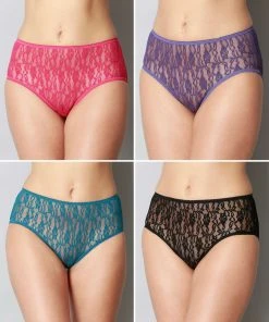 Pack Of 4 Lace Briefs -Damart shop 24318 16018 F 1 HD 3