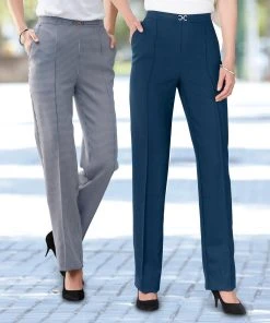 Pack Of 2 Snaffle Trousers -Damart shop 27084 08134 F 1 HD 3