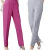 Pack Of 2 Ladies Pull-On Trousers 2 Pack Of 2 Ladies Pull-On Trousers -Damart shop 27085 06186 F 1 HD 3