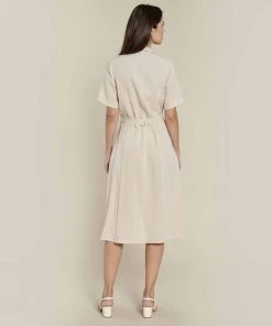 Linen Look Shirt Dress -Damart shop 44529 02100 D 2 HD 3