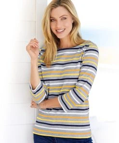 Stripe T-Shirt 14 Stripe T-Shirt -Damart shop 45291 03163 F 1 HD 3