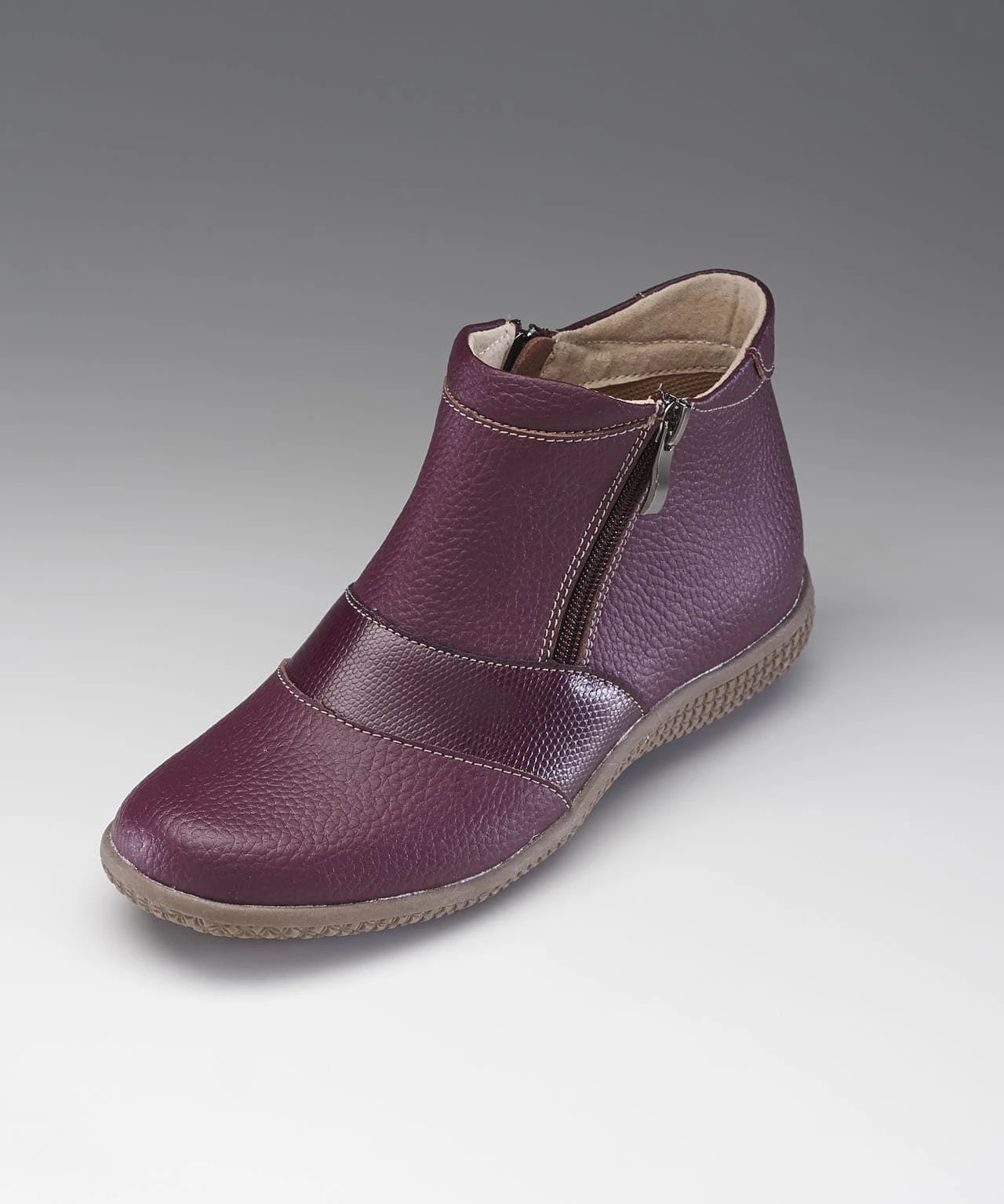 Zip Up Leather Boots 3 Zip Up Leather Boots