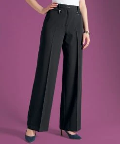 Wide Leg Trousers -Damart shop 46396 17010 F 1 HD 3