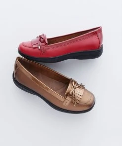 Fringe Bow Detail Moccasins -Damart shop 46623 14010 F 1 HD 3