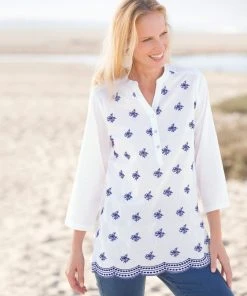 Embroidered Blouse 9 Embroidered Blouse -Damart shop 48246 01017 F 1 HD 3