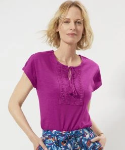 Embroidered T-shirt -Damart shop 49924 20743 F 1 HD 3