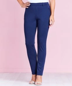 Ponte Tapered-leg Trousers -Damart shop 54420 08130 F 1 HD 3