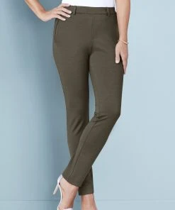 Ponte Tapered-leg Trousers -Damart shop 54420 20560 F 1 HD 3