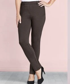 Ponte Tapered-leg Trousers -Damart shop 54420 20691 F 1 HD 3