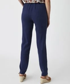 Navy Lyocell Trousers -Damart shop 54542 20641 D 1 HD 3