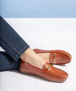 Buckle Front Flat Moccasin