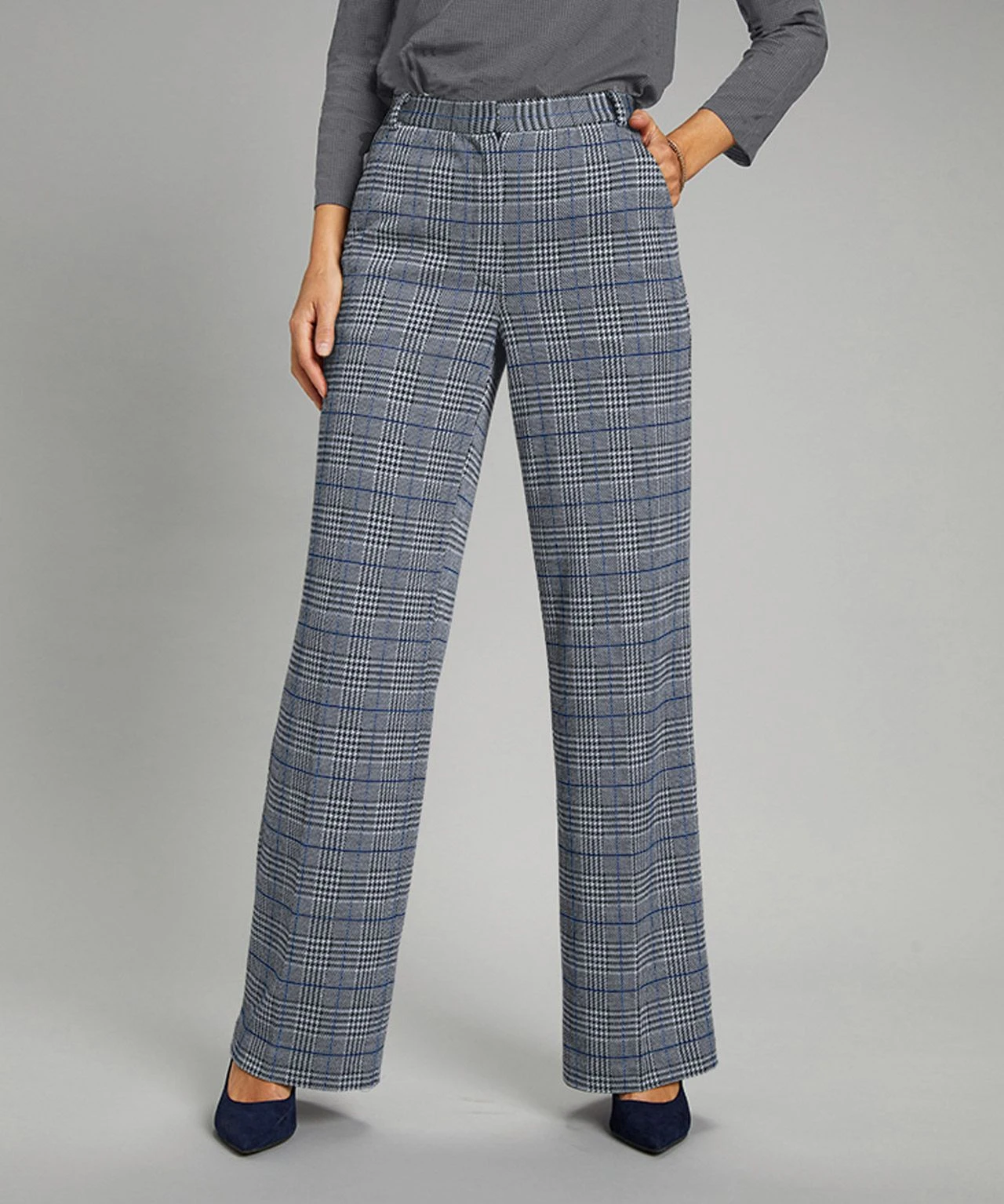 Wide Leg Check Trousers 3 Wide Leg Check Trousers