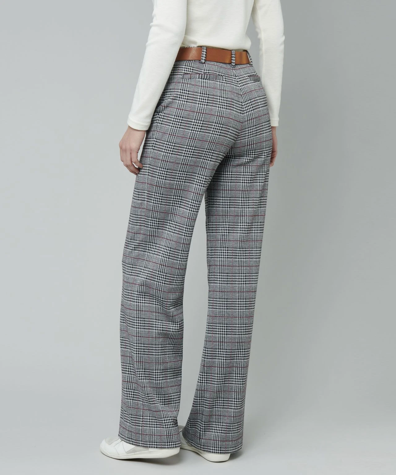 Wide Leg Check Trousers 6 Wide Leg Check Trousers - Image 4