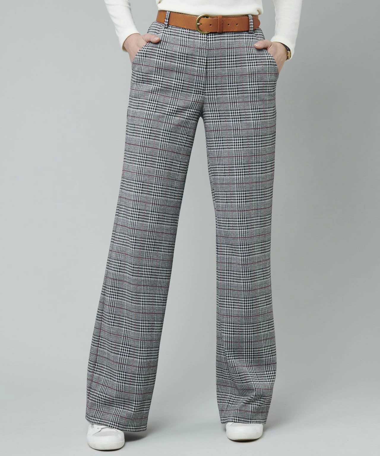 Wide Leg Check Trousers 4 Wide Leg Check Trousers - Image 2