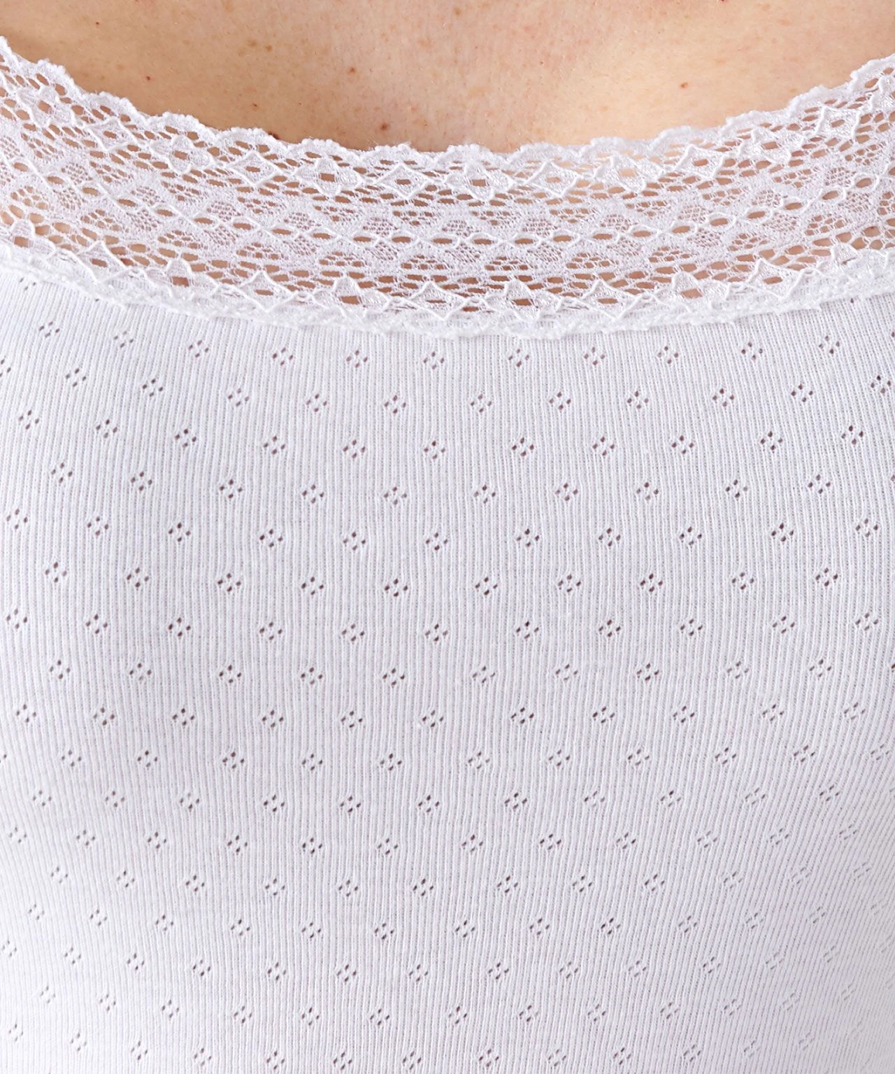 Pack Of 2 Cotton Lace Vests 4 Pack Of 2 Cotton Lace Vests - Image 2