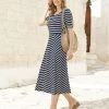 Stripe Swing Dress 2 Stripe Swing Dress -Damart shop 62104 08132 F 1 HD 3
