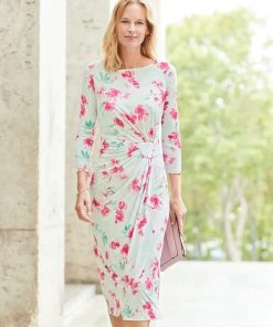 Floral Gathered Waist Dress