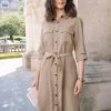Tencel Shirt Dress -Damart shop 62412 02180 F 1 HD 3