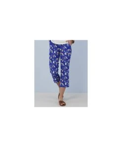 Printed Crop Trousers -Damart shop 62646 24573 F 1 HD 3