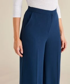 Crepe Wide Leg Trousers 5 Crepe Wide Leg Trousers -Damart shop 62778 08130 D 2 HD 3