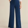 Crepe Wide Leg Trousers