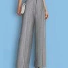 Herringbone Wide Leg Trouser 2 Herringbone Wide Leg Trouser -Damart shop 62797 11012 F 1 HD 3