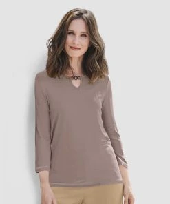 Neck Detail T-Shirt 9 Neck Detail T-Shirt -Damart shop 63634 21980 F 1 HD 3