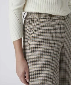 Beige Check Trousers -Damart shop 65029 22556 D 2 HD 3