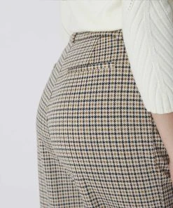 Beige Check Trousers -Damart shop 65029 22556 D 3 HD 3