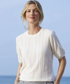 Macramé Detail T-shirt 23 Macramé Detail T-shirt -Damart shop 66370 21036 F 1 HD 3