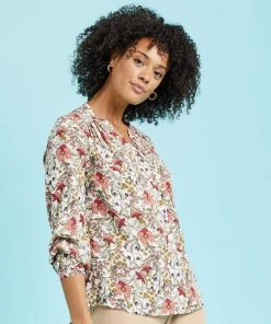 Satin Print Blouse -Damart shop 67240 22539 D 1 HD 3