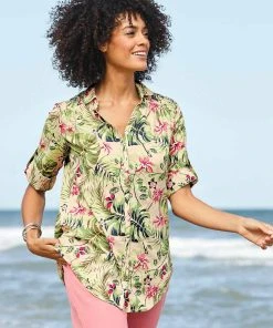 Tropical Floral Blouse -Damart shop 67249 22464 D 2 HD 3