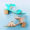 Heeled Leather Sandal 1 Heeled Leather Sandal -Damart shop 67550 21193 F 1 HD 3
