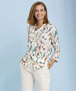 Tie Neck Print Blouse