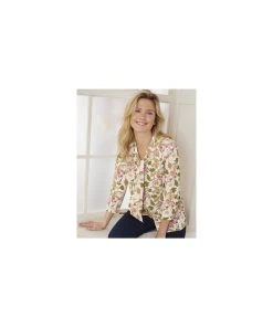 Tie Neck Print Blouse 16 Tie Neck Print Blouse -Damart shop 67949 25151 F 1 HD 3