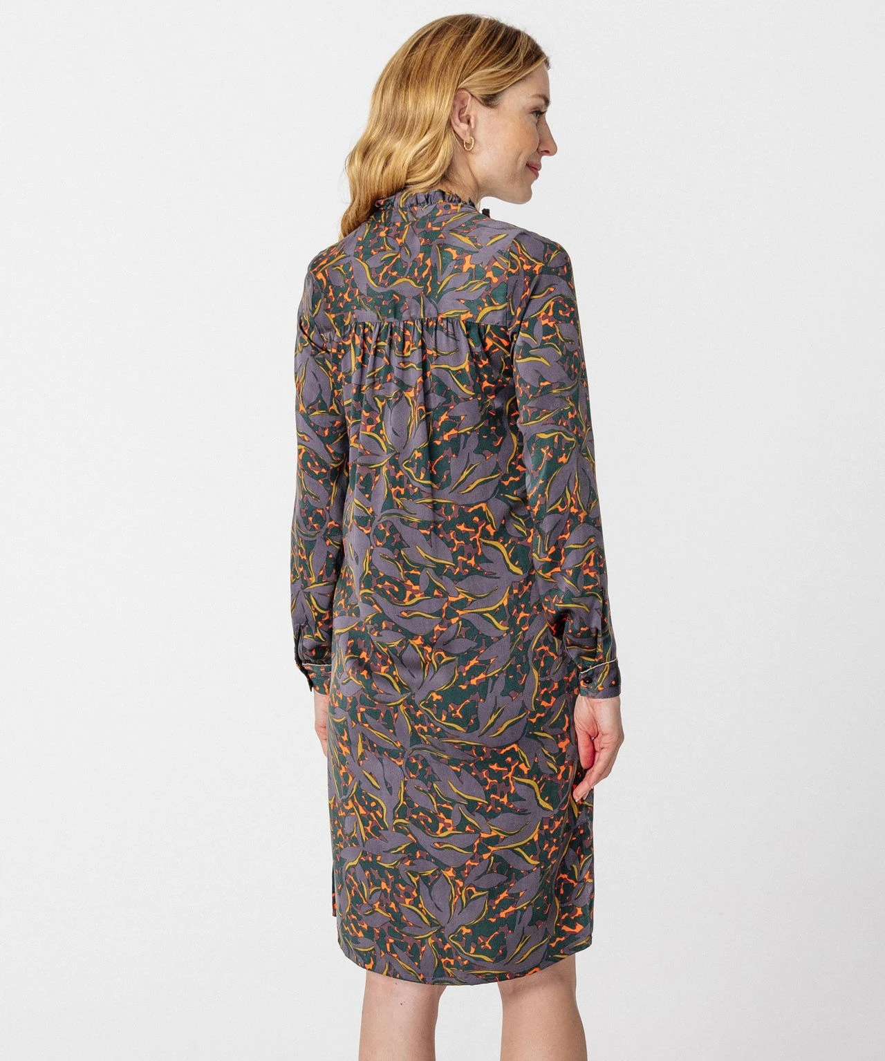 Frill Neck Shirt Dress 5 Frill Neck Shirt Dress - Image 3