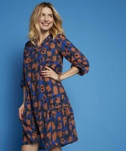 Print Tiered Dress -Damart shop 68883 23647 D 1 HD 3