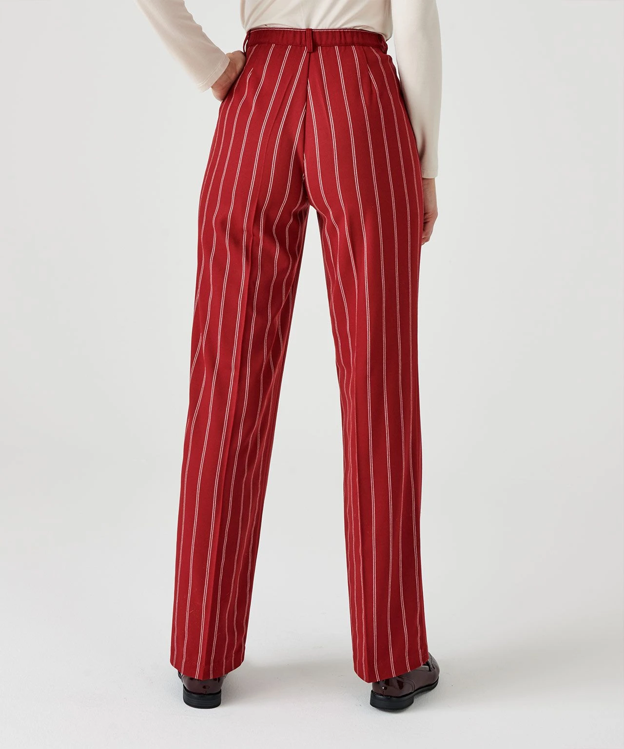 Pinstripe Tummy-Slimming Trousers 5 Pinstripe Tummy-Slimming Trousers - Image 3