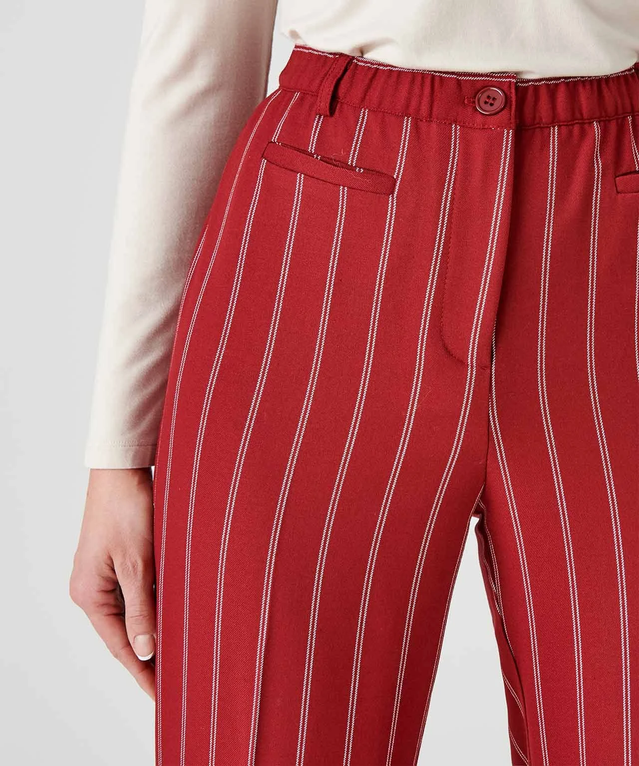 Pinstripe Tummy-Slimming Trousers 6 Pinstripe Tummy-Slimming Trousers - Image 4