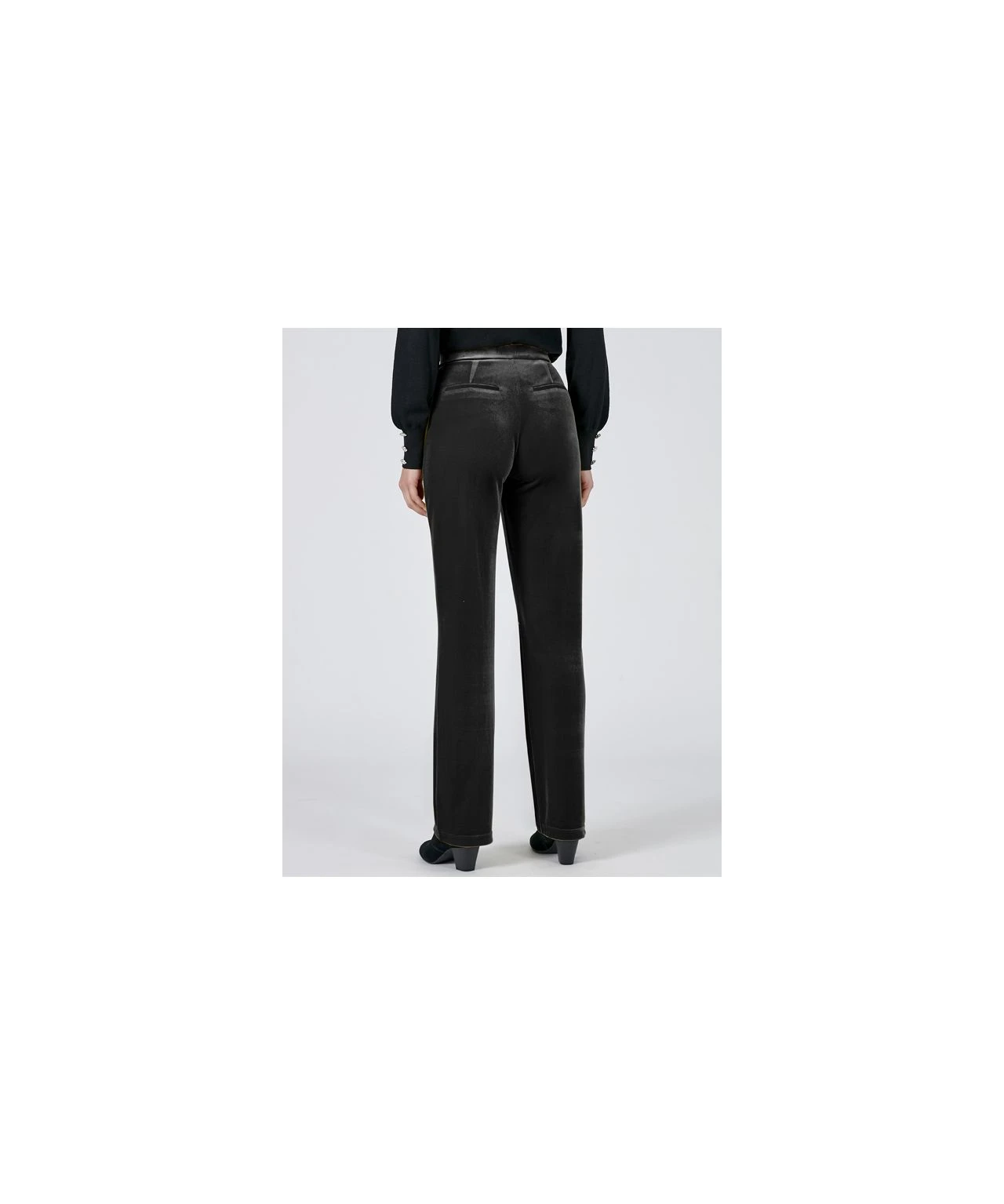 Ladies Straight Leg Velour Trousers 9 Ladies Straight Leg Velour Trousers - Image 7