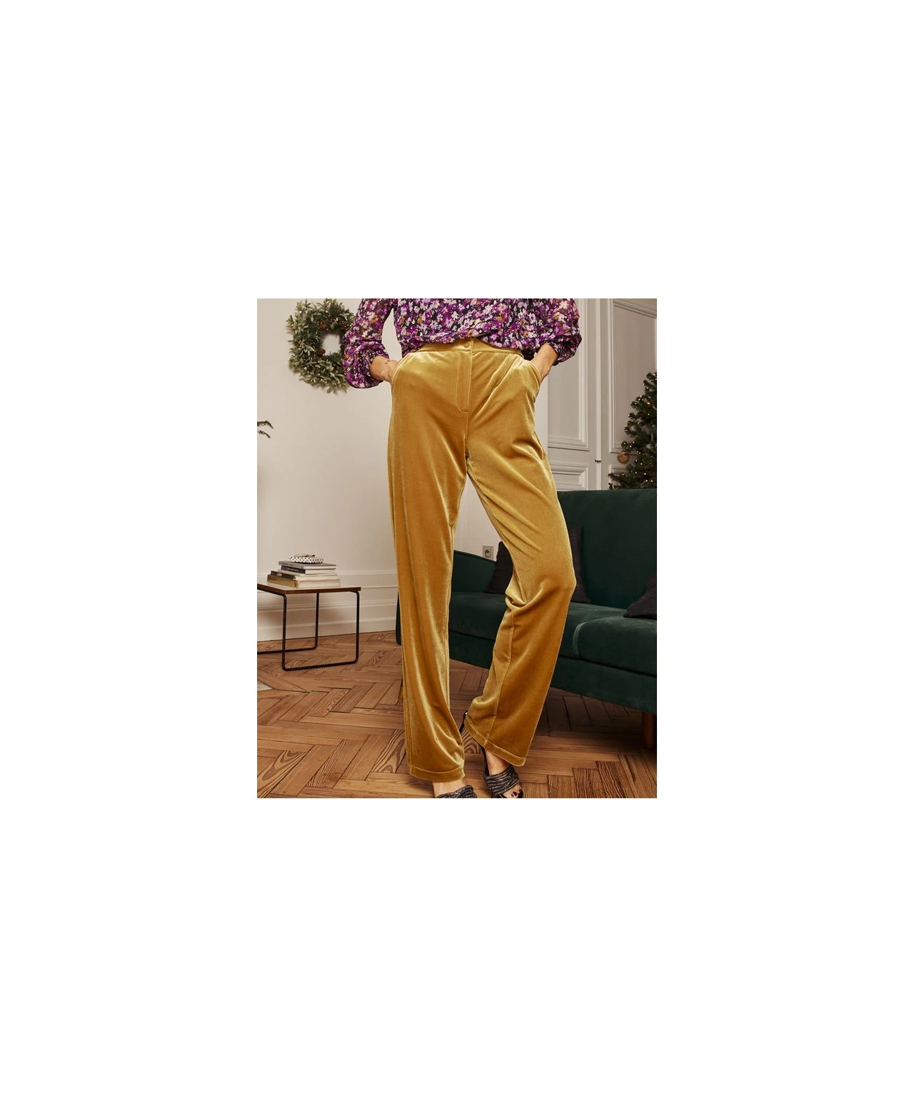 Ladies Straight Leg Velour Trousers 4 Ladies Straight Leg Velour Trousers - Image 2